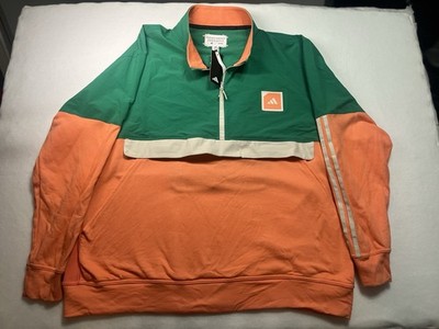 adidas Adicross Golf Colorblock 1/2 Zip Pullover Polo Men s 2XL Green