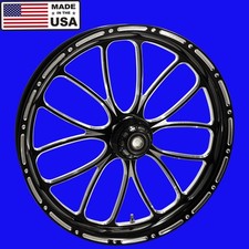 Harley Touring 21" Viper LD Black Contrast Front Wheel. *Made in the USA*