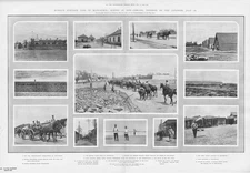 RUSSO-JAPANESE WAR Scenes in New Chwang taken by Japanese - Antique Print 1904