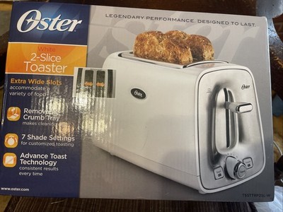 Oster  2-Slice Toaster with Extra Wide Slots, Stainless Steel 7 Shade Setting