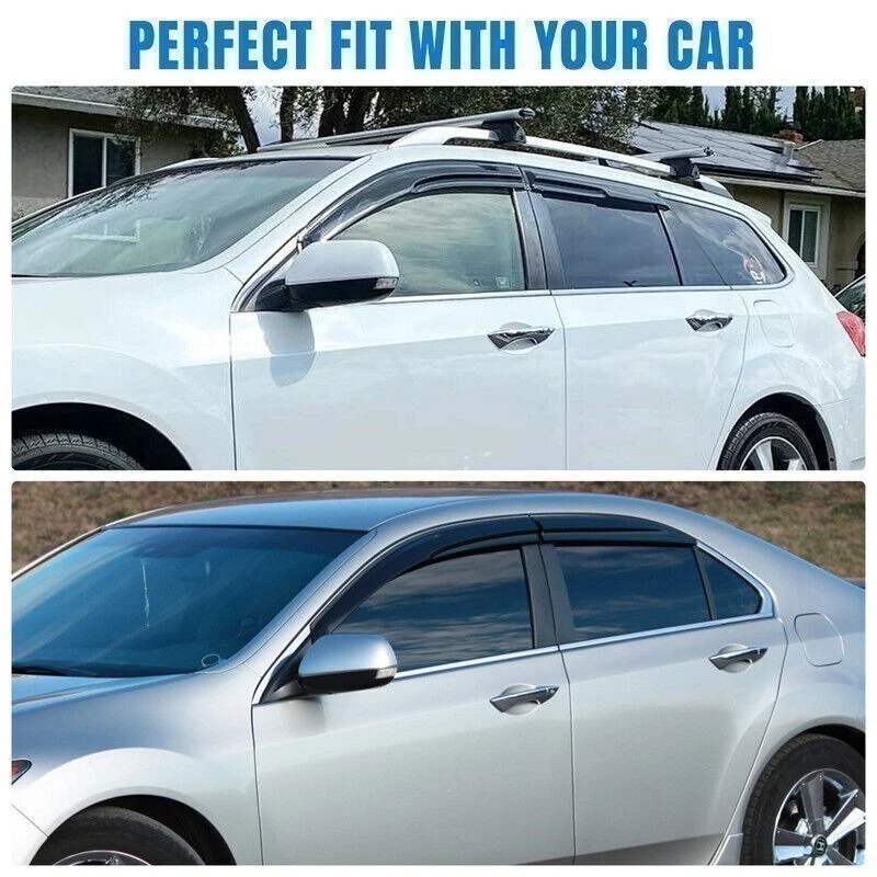 Para Honda Accord 1998-2002 sedán visera ventana sol lluvia deflector protectores 4 piezas Foto 3 de 4