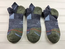 Bombas Merino Wool Hex Tec Run Athletic Ankle Socks Lot Of 3 Pairs Size L