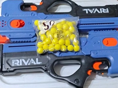 NERF Rival MXX-1200 Blasters x 2 w/ Yellow 50 Rival Rounds