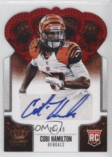 2013 Crown Royale Retail Red Die-Cut Signatures 27/49 Cobi Hamilton Auto 5o1