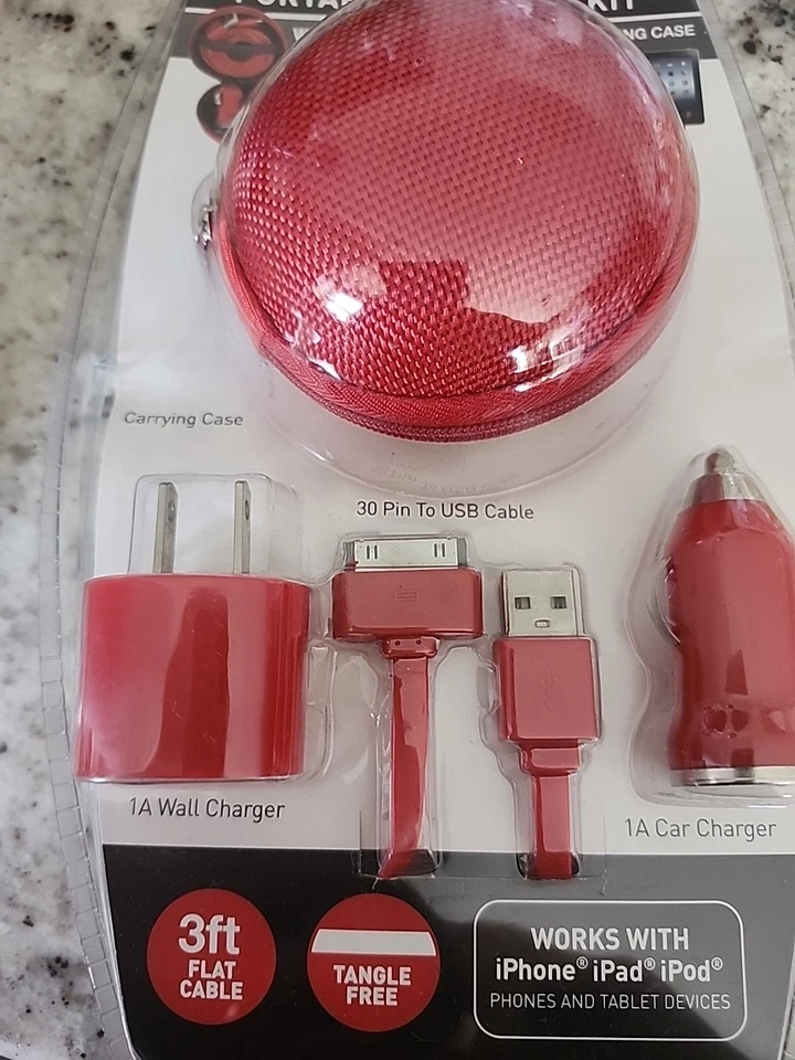 Set Of 2 Portable Charging Kit 30 Pin USB Cable - Image 2 of 4