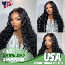 Natural Color Lace Front Wigs Human Hair 5x5 Water Wave Transparent Lace Wigs