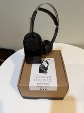 Plantronics Poly Voyager Focus UC Wireless Headset Charger Pouch Manual Box