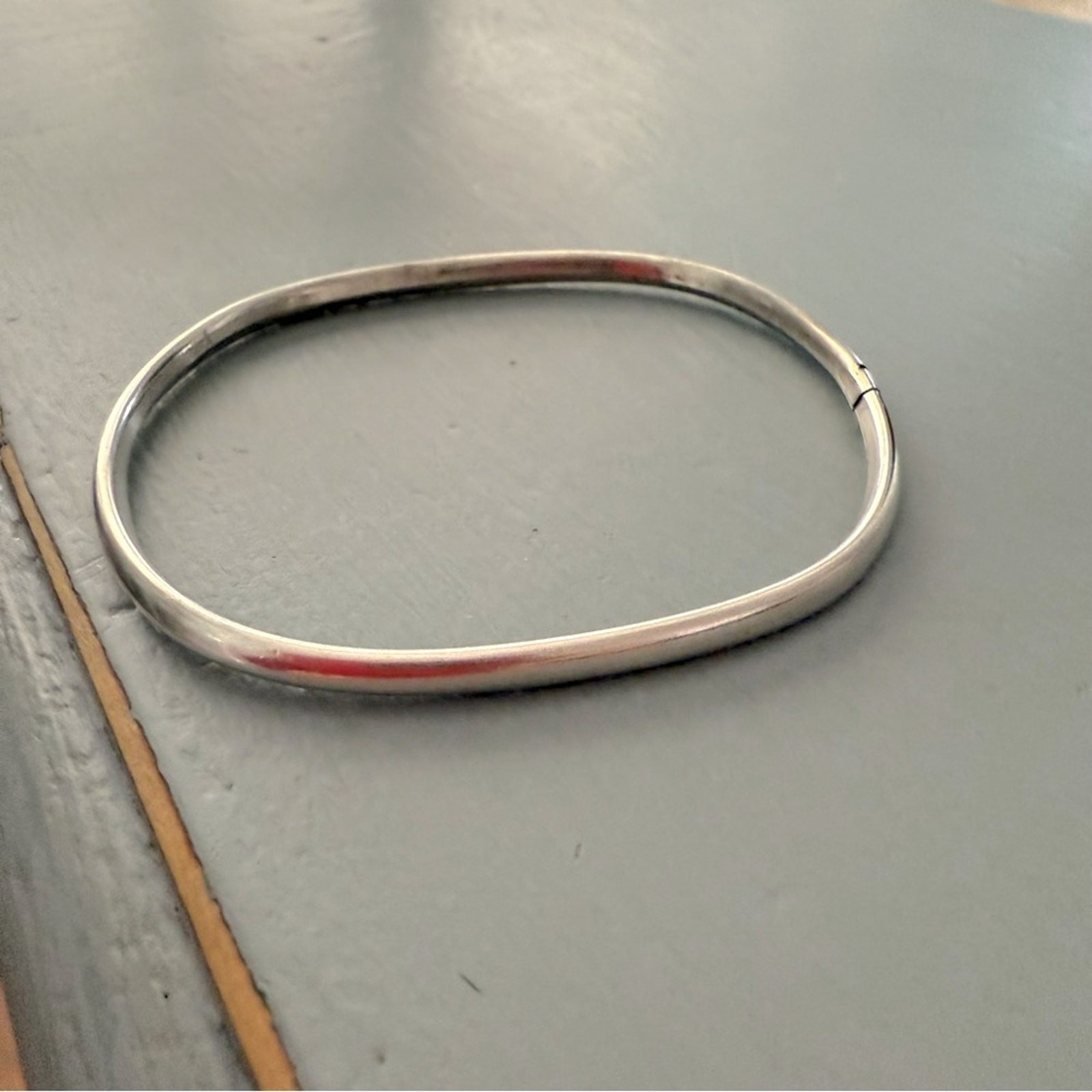 925 Sterling Silver Mexico Rectangular Bangle Bra… - image 3