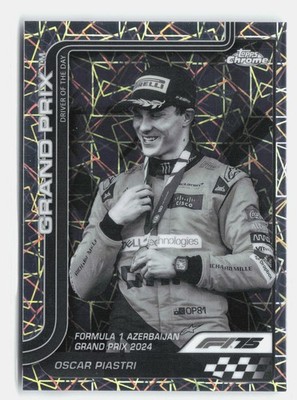 2025 Topps Chrome Formula 1 #138 Oscar Piastri Black & White Lazer Refractor