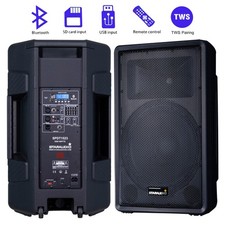 15" Active Stage DJ PA Speaker TWS Karaoke 3500W Peak Powere Bluetooth Speaker