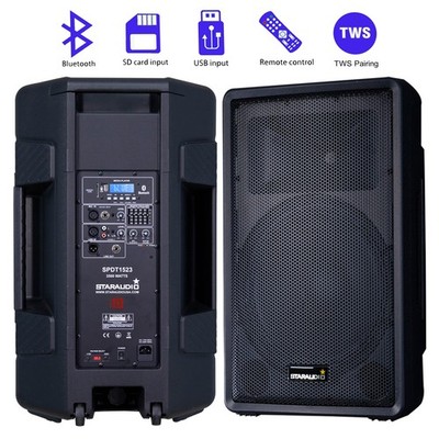 15'' Active Stage DJ PA Speaker TWS  Karaoke 3500W Peak Powere  Bluetooth Speaker