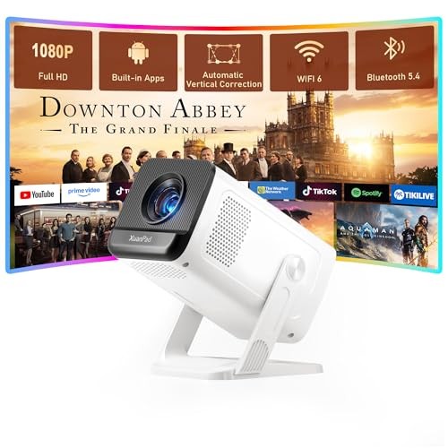 【& Built-in Apps】 Mini Projector with Wi-Fi and Bluetooth, Full Neo Projector-image