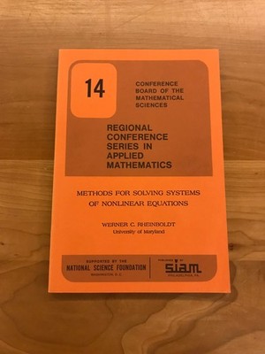 1974 Methods for Solving Systems of Nonlinear Equations Paperback Book