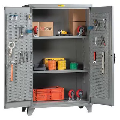 Little Giant Ssl2-A-3060-Pbd Shelving & Pegboard Storage Cabinet, 78 In H, 60