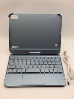 GreenLaw Keyboard Case iPad Mini 7/6 8.3  Touchpad 360° Backlit Blue
