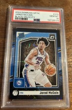 2024-25 Donruss Optic Jared McCain Rated Rookie Black Velocity 1/39 RC #270 1st