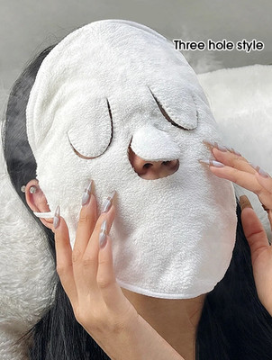 1pc Steam Heating Hot & Cold Compress Face Towel Mask Wrap irrigation face towel