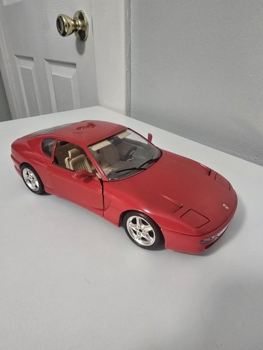Ferrari 456 GT 1992 – Modèle Réduit 1/18 Burago, Bleu Marine, Occasion En Super état