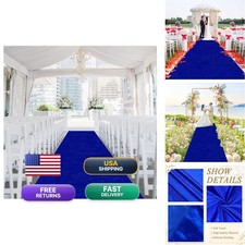 FANPROMS Blue Aisle Runner 2FTx15FT Carpet Runner for Weddings Party Prom