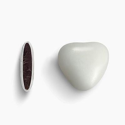 Herzdragees weiß 1 kg - Schokoherzen - Gastgeschenk Hochzeit - Candy Bar