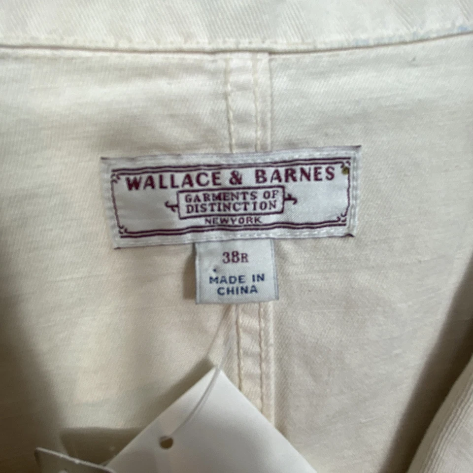 Nwt J CREW Wallace Barnes Chore Coat Mens 38 R Linen Cotton Canvas Jacket - Image 2 of 4