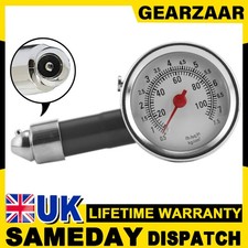 Professional Car Tyre Pressure Gauge Air Measurement Psi Bar Release Button New
