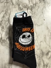Nightmare Before Christmas Women's Halloween Crew Socks, 2-Pairs, Size 4-10/New