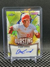 Ethan Conrad 2025 Leaf Vivid - Base Auto Yellow   #1/1 Cubs