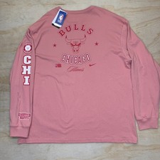NEW Chicago Bulls Nike Courtside Long Sleeve Cotton Shirt XL