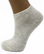 Women feets Flax Linen Ankle Socks Quick-DryingFinelyMade Mesh-knitted M, 3-pack