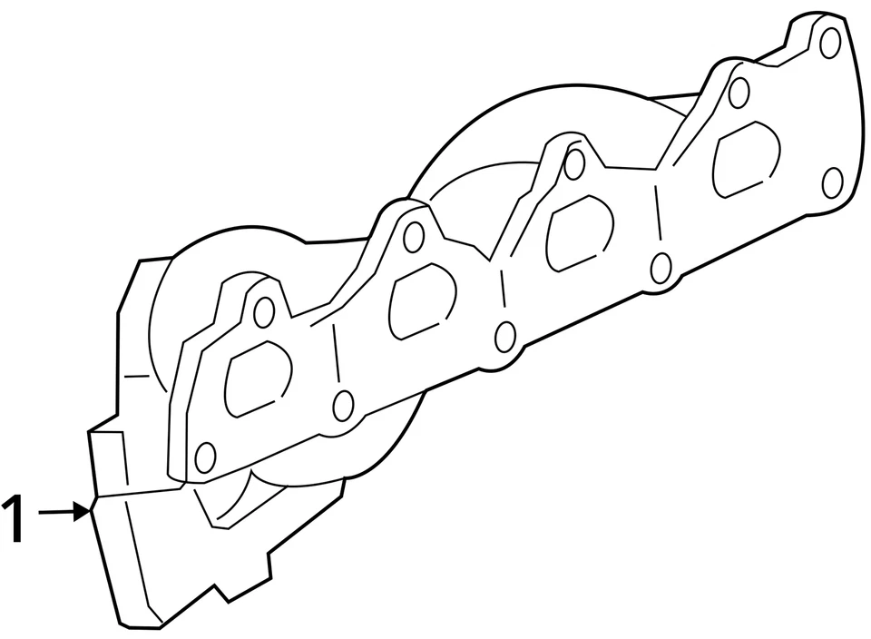 2002 Chevrolet Cavalier Turbocharger Exhaust Manifold With Turbo Charger YA6N5 - Image 4 of 4
