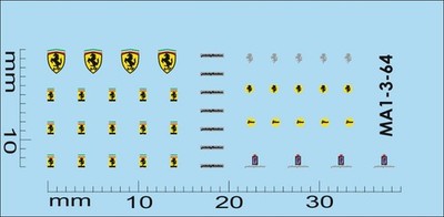 Logo 1-3 ''F'' 1/64 Naßschiebebild Decal 38x13mm INTERDECAL