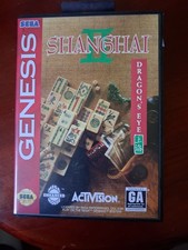 Activision Shanghai II: Dragon's Eye w/ Manual GA Sega Genesis Puzzle Mahjong