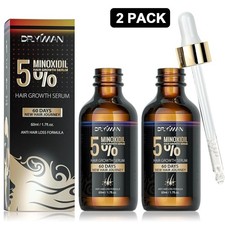 Hair Growth Serum   Contains 5 Active Ingredient for Regrowth Set of 2 