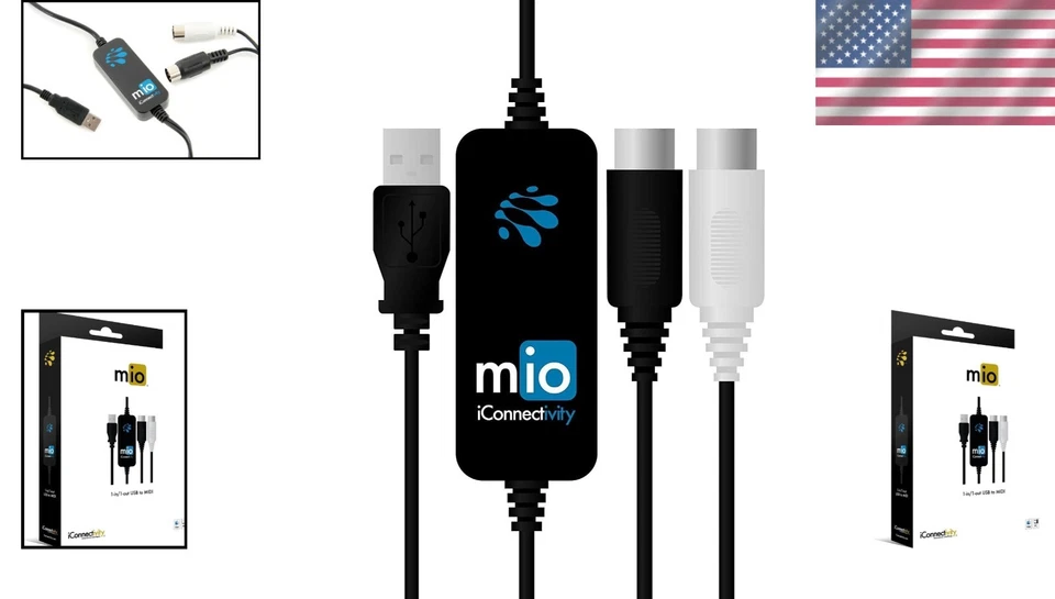Award Winning Mio USB MIDI Interface with 5-Foot Cable - Ideal for Musicians - Image 2 of 4