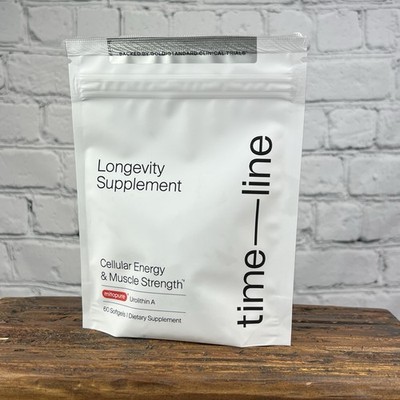 Time-Line Longevity Supplement Mitopure Urolithin A 60 Softgels