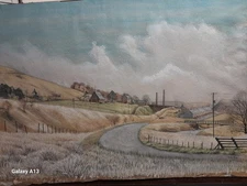 Antique Watercolor Painting Estate Find