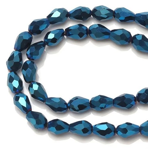 6x8mm Faceted Crystal Drop Beads - Picture 24 of 27