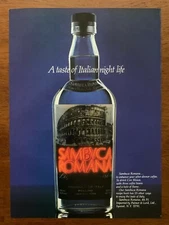 1985 Sambuca Romana Liqueur Vintage Print Ad/Poster 80s Man Cave Bar Art Décor 