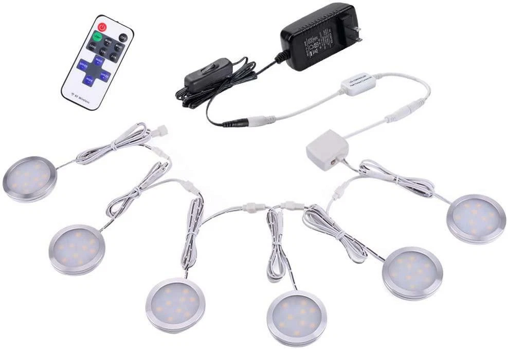 Gold Plated Buckle AIBOO Linkable Under Cabinet LED Puck Lights ...