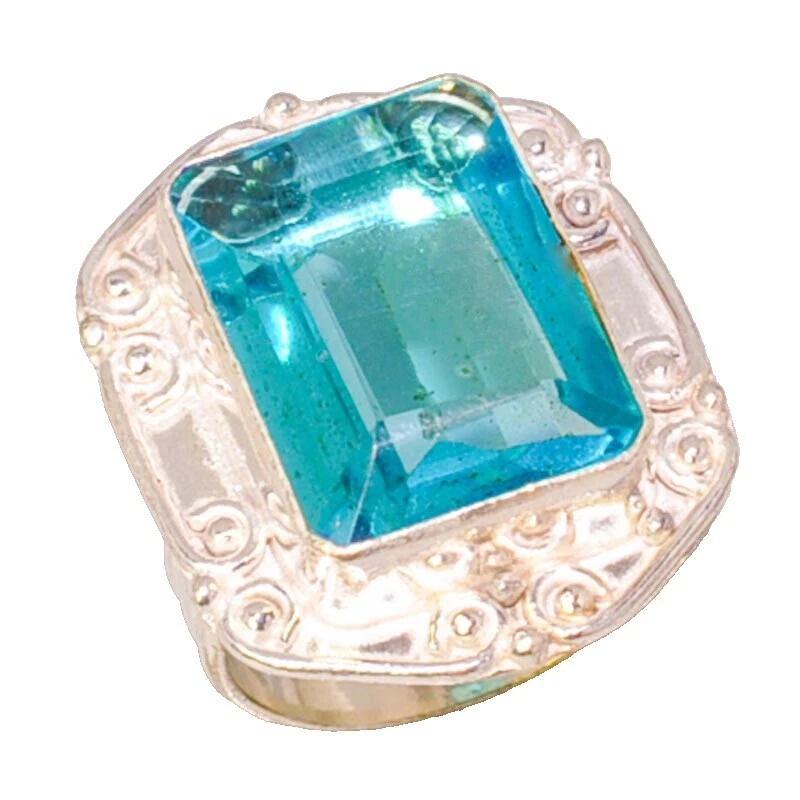 Topaz 9 Ring Silver Plated Fashion Rings