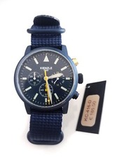 KIENZLE OROLOGIO CRONO CRONOGRAFO UOMO PILOTA AVIATORE FLIEGER NYLON BLU GIALLO