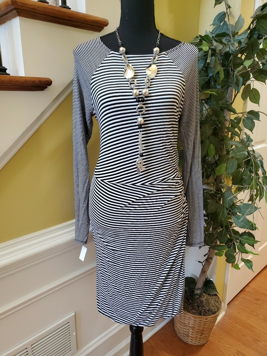banana republic black and white striped dress Banana Republic Women's Sculpted Stripe Maxi Dress Brown Vertical Stripe Size XXL