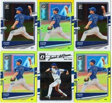 JACOB DEGROM 6 CARD LOT 2020 OPTIC LIME GREEN PRIZM # 103 REFRACTOR + BASE 2017