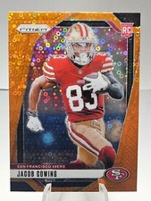 2024 Panini Prizm #335 Jacob Cowing Orange Disco Prizm San Francisco 49rs RC