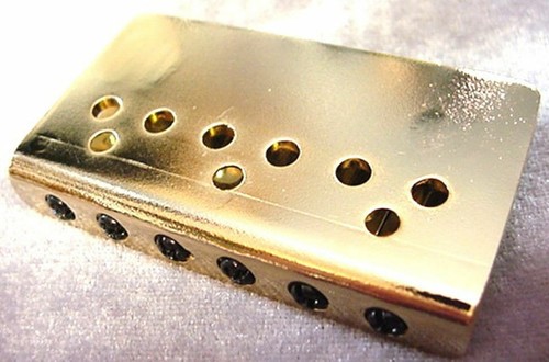 NEW Bridge HARDTAIL gold 2"3/32" through body"pour guitare - Picture 4 of 5