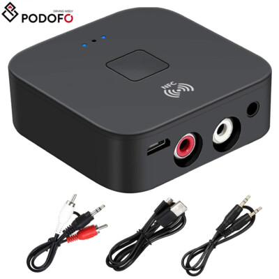 NFC Bluetooth 5.0 Empfänger 3.5mm AUX Cinch Buchse Hifi Wireless Audio Adapter