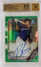 2019 Bowman Chrome Roberto Ramos 1st Bowman Auto Pure Green #70/99 BGS 9.5/10