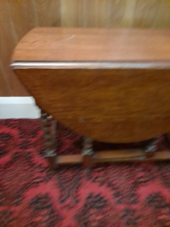 Antique Solid Wood Drop Leaf Gate Leg Dining Table eBay