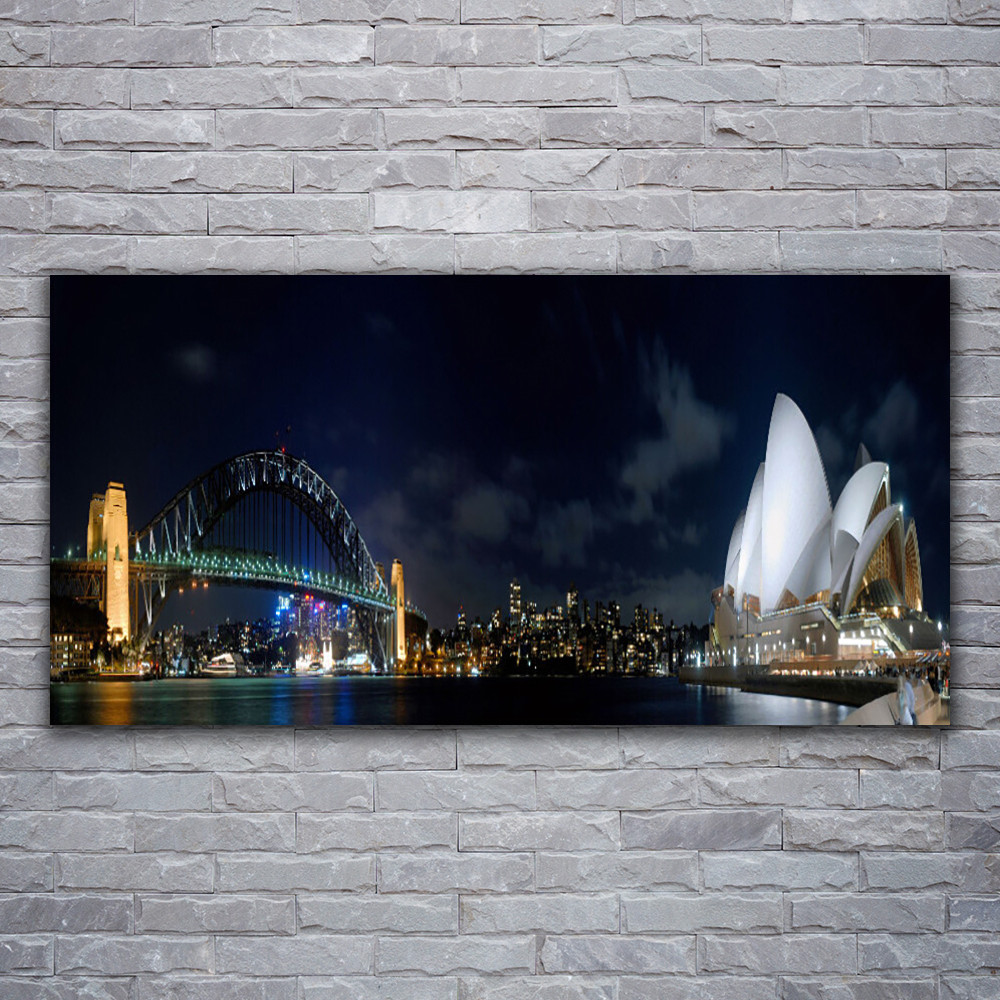Tableau en verre acrylique Sydney de 120x60 cm pour decoration murale